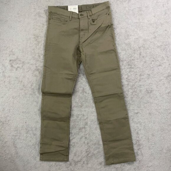NEW English Laundry Men's 30x30 Straight Fit Pants Tan Cotton/Spandex Blend - Picture 2 of 8